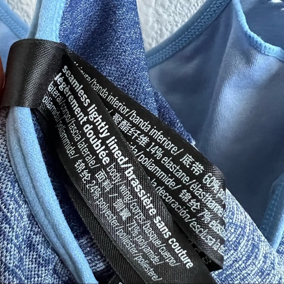 Victoria’s Secret PINK Sport Seamless Lightly Lined Blue Ombre Pull On Bra Small - Picture 6 of 8